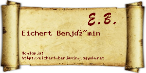 Eichert Benjámin névjegykártya